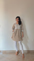 Sakshi & Jinal in Chikankari Hand embroidery tunic-Brown